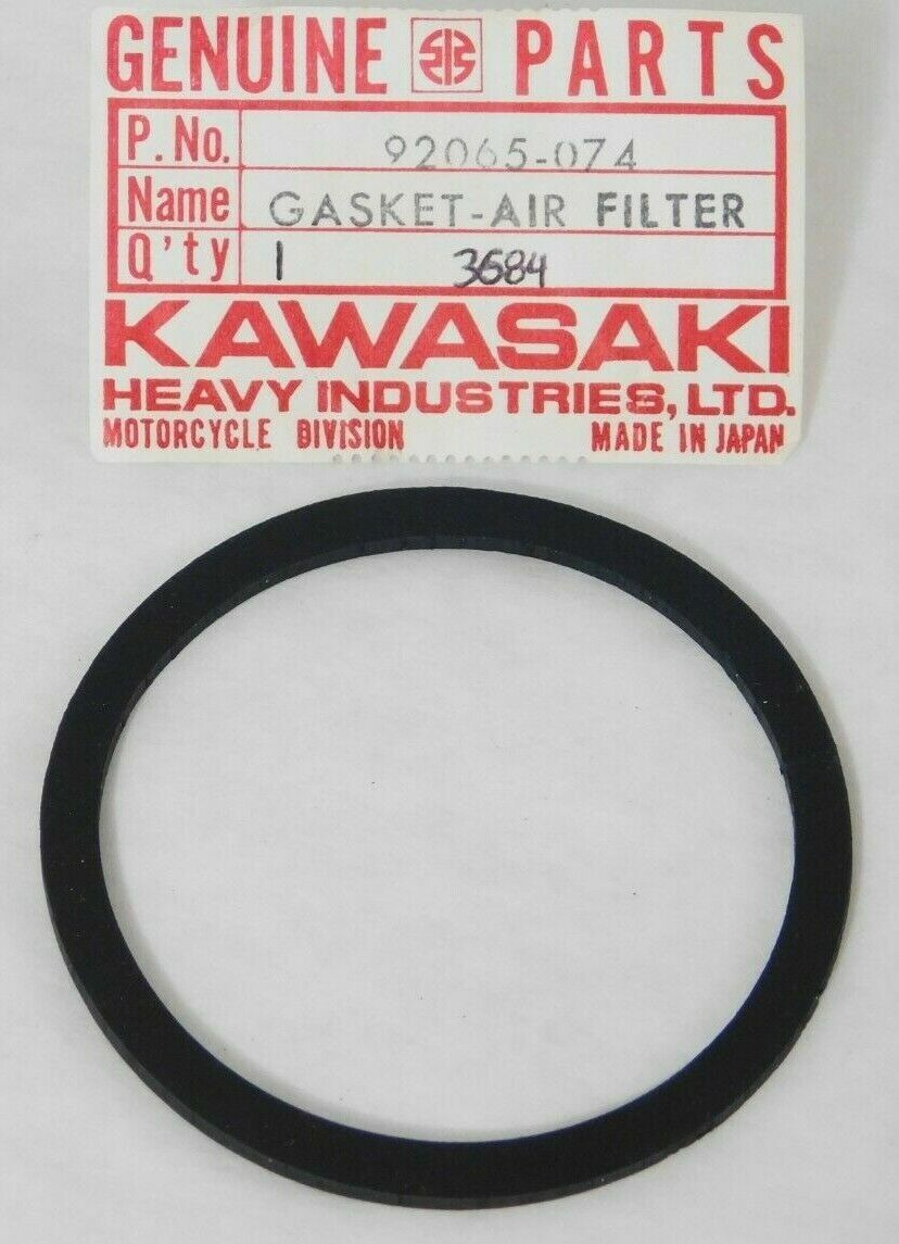 NOS Genuine 1971-1972 Kawasaki 250 F8 F81M Bison Air Filter Gasket OEM 92065-074