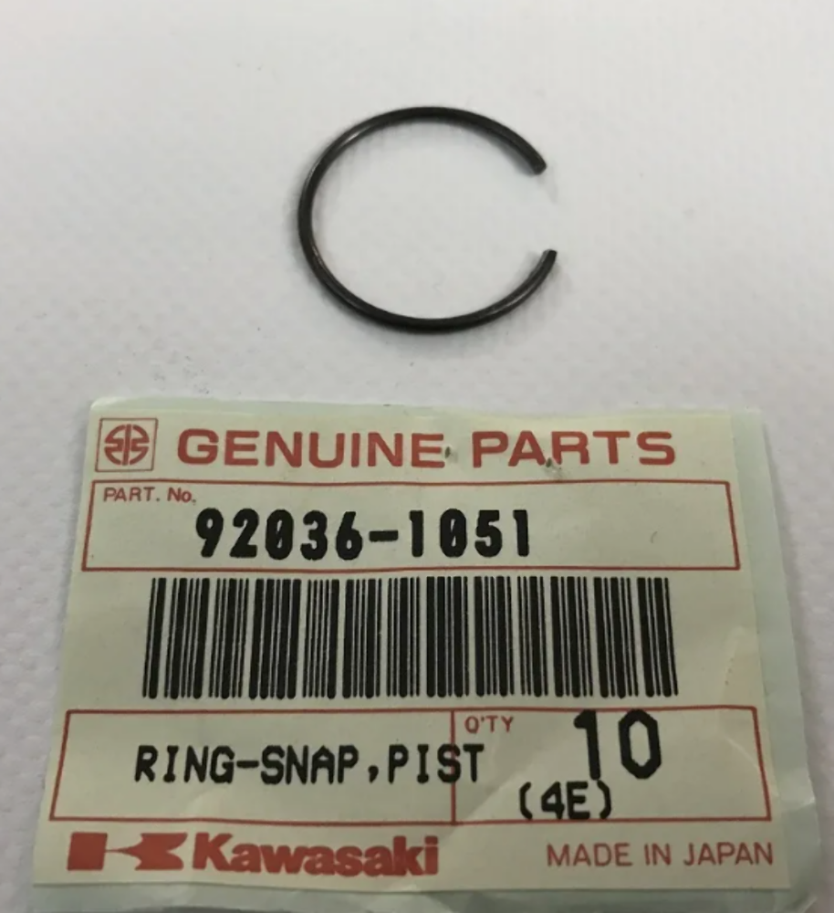 Locking Device Piston - Ring Snap, Piston Ring - Kawasaki KL600 NOS : 92036-1051
