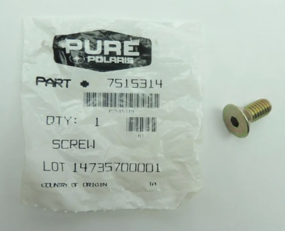 POLARIS 5/16-18 X 3/4" Hex Socket Flat Head Screw Part Number - 7515314