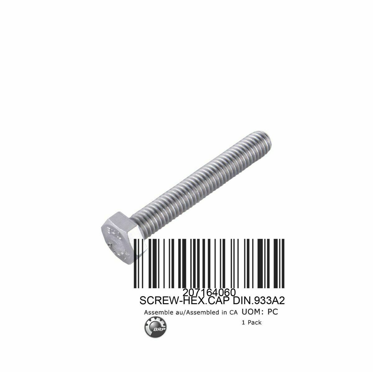 NOS Bombardier/Sea-Doo Screw-Hex.Cap DIN.933A2 OEM Part # 207164060 QTY2