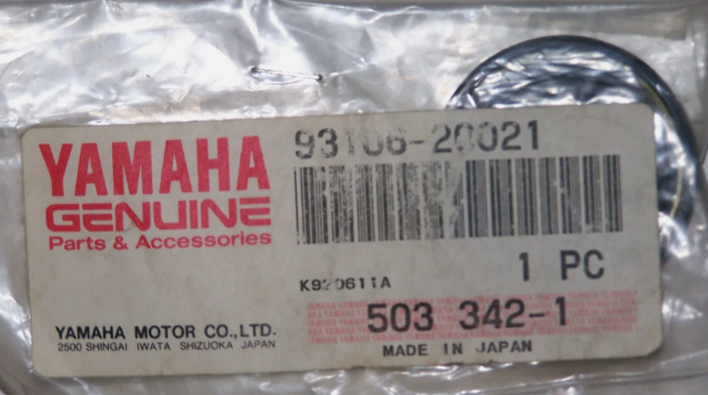Yamaha 93106-20021-00 OIL SEAL,DD-TYPE QTY 2