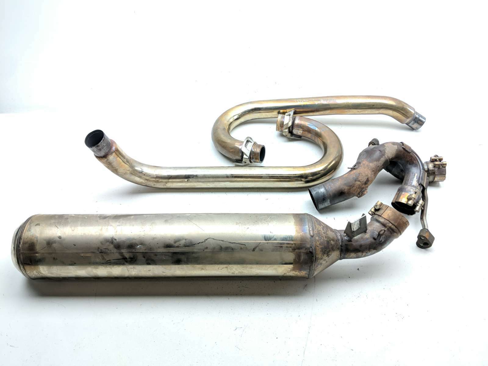 09 Moto Guzzi Norge 1200 Full Exhaust Pipe Muffler Head Headers