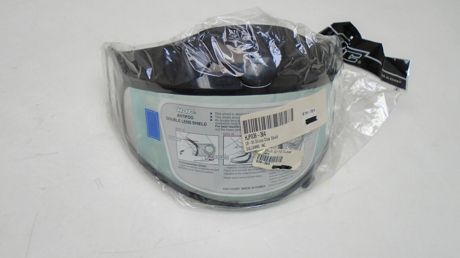 HJC CR-05 DUAL LENS CLEAR FACE SHIELD 836-364