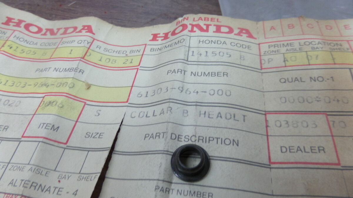 NOS Honda Headlight Case Collar B 1983 1984 ATC250 61303-964-000 QTY2