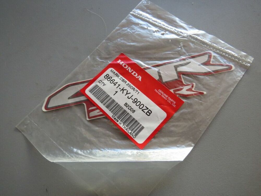 HONDA CBR250R DECAL FAIRING STICKER RED 2011 CANDY RUBY RED OEM 86641-KYJ-900ZB