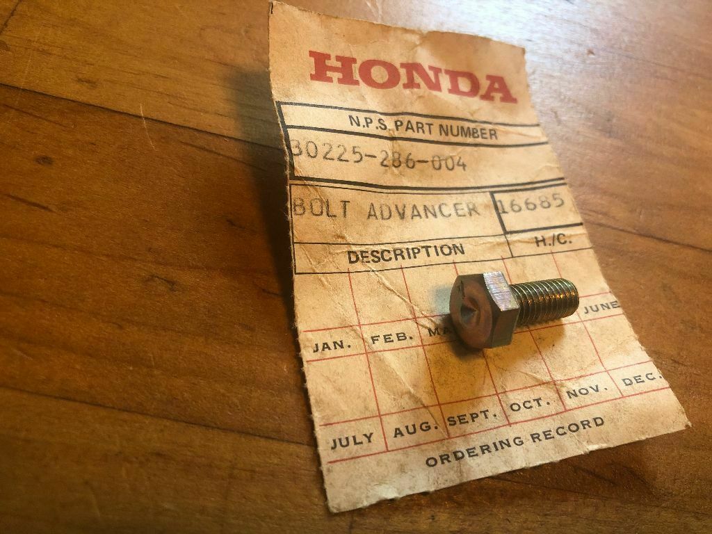 HONDA CB350 CL350 SL350 CB360/G/T CJ360T CL360 SPARK ADVANCER BOLT 30225-286-004