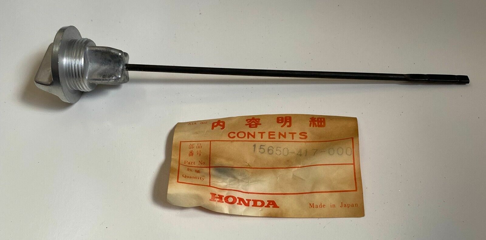 NOS OEM Honda Oil Dipstick 79-81 Hondamatic & 1978 Hawk Hondamatic 15650-417-000