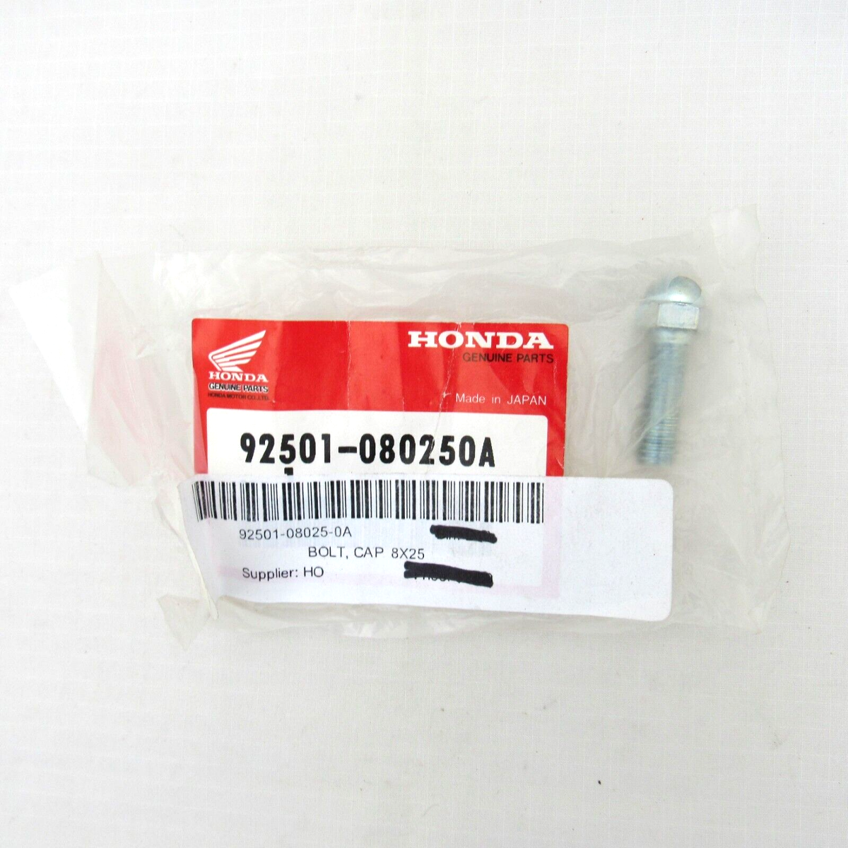 NOS HONDA Cap Bolt (8x25) 1976-1998 CB750 CBR600 CBR1000 92501-08025-0A