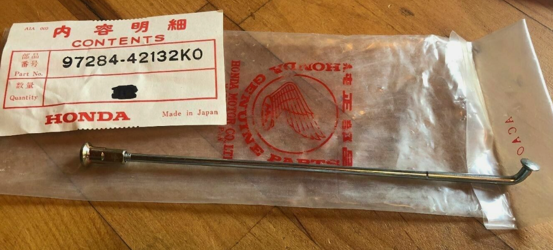 NOS OEM Honda 1981-1985 XL100 1981-1984 XR100 Spoke 10x146.0 97284-42132K0