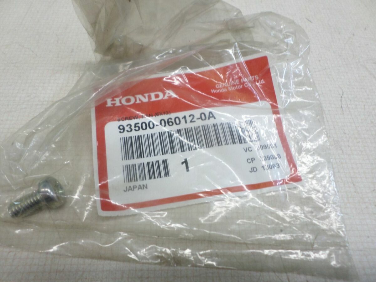 NOS Honda ATC90 CB750 CL72 CT70 QA50 SL350 XL350 Z50 Screw 93500-06012-0A QTY5