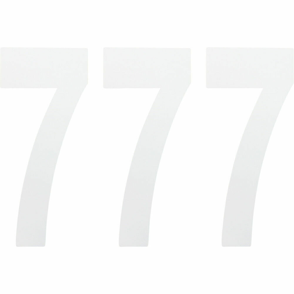 FACTORY EFFEX 8" WHITE #7 PRO NUMBER FOR NUMBER PLATE #FX02-4487