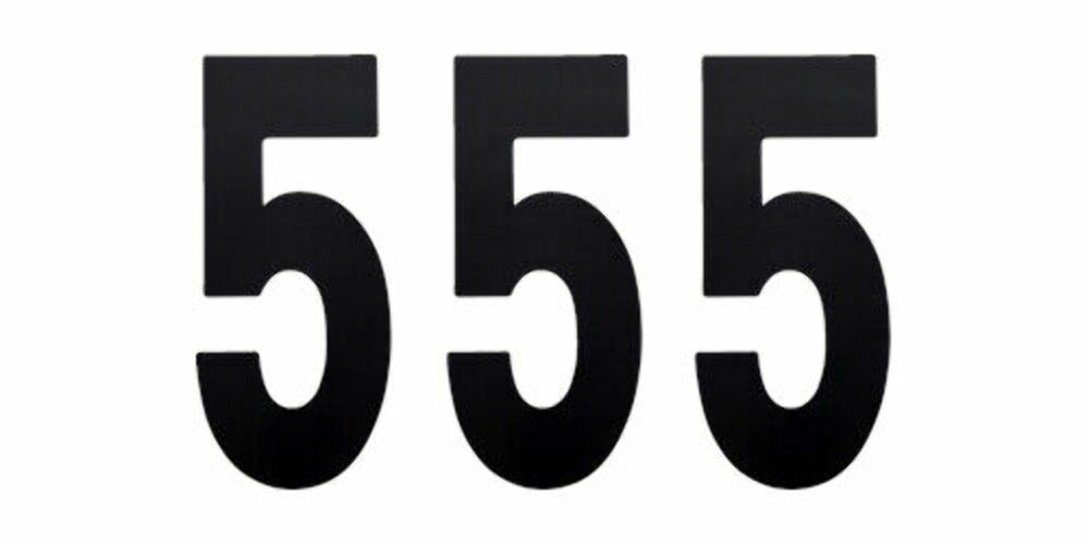FACTORY EFFEX 8" BLACK #5 PRO NUMBER FOR NUMBER PLATE #FX02-4475