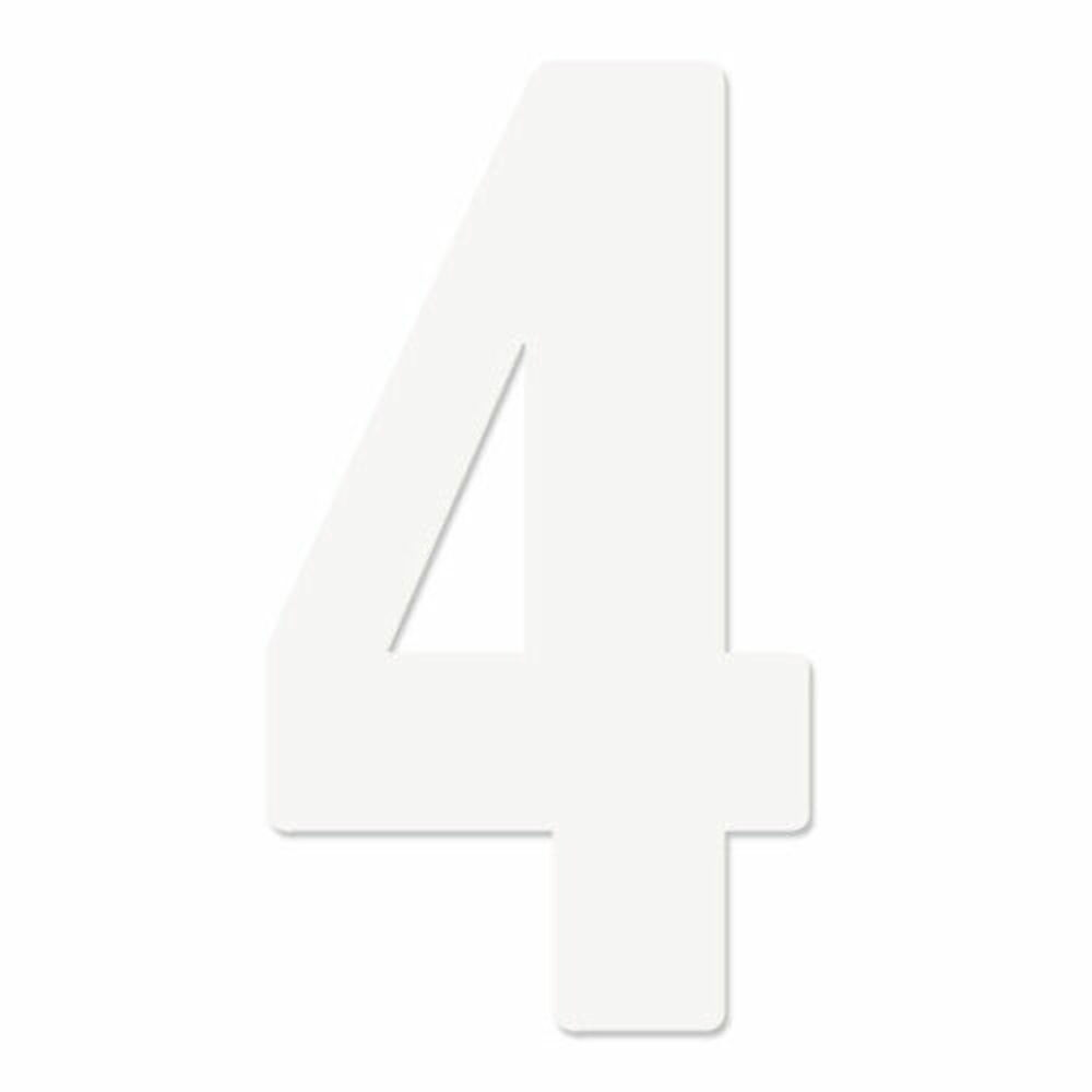 FACTORY EFFEX 8" WHITE #4 PRO NUMBER FOR NUMBER PLATE #FX02-4374 3 PACK