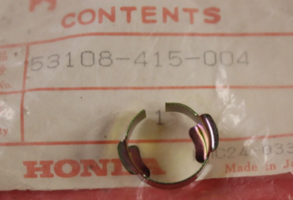 NOS OEM HONDA Handle Weight Snap Ring CB CM CX FT GL VT 53108-415-004