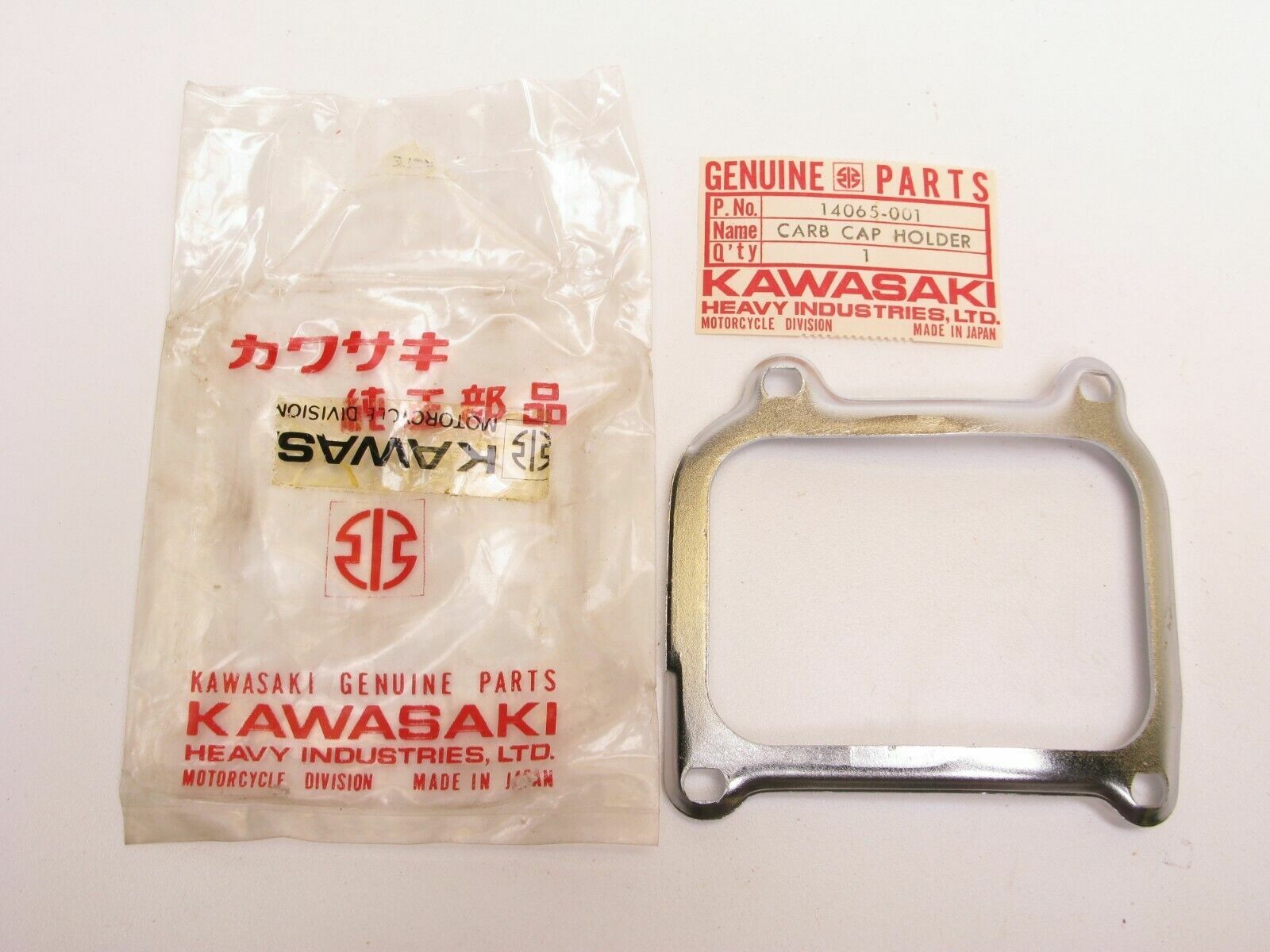 14065-001 NOS Kawasaki Carburetor Cap Holder 250 350 F8 F9 Bighorn W19925