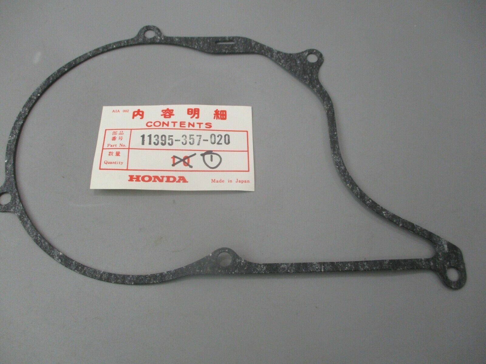 GENUINE Honda NOS 11395-357-020 GASKET, L. CASE OEM