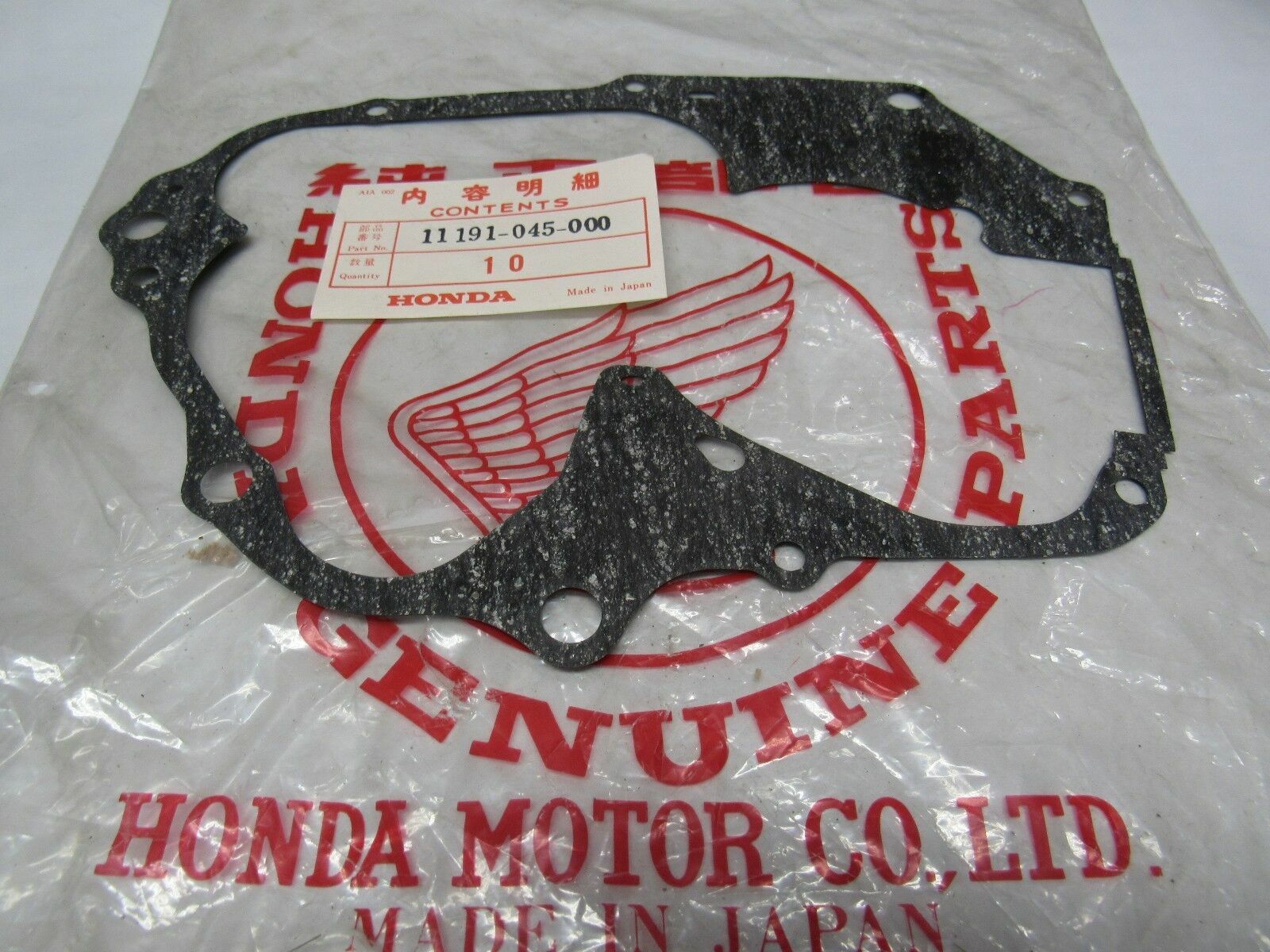 NOS Honda XR75R XR 75 1974-1978 OEM Engine Cover Gasket 11191-045-000