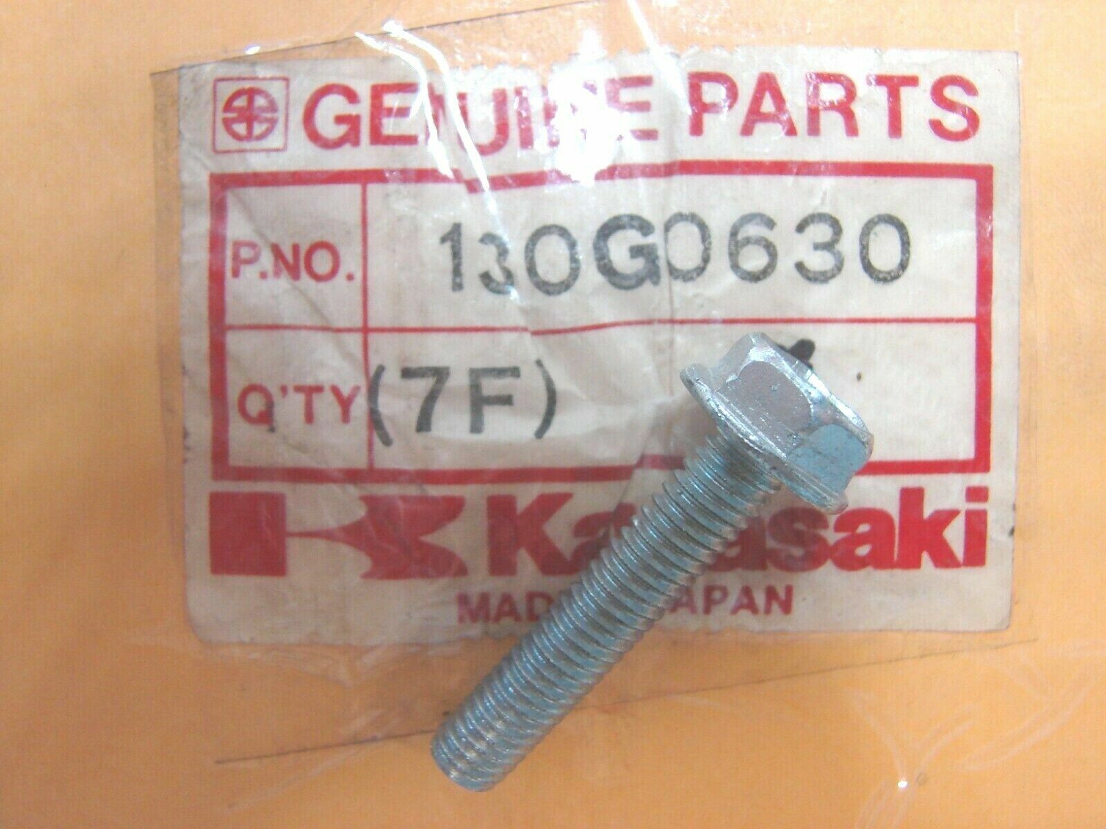 NOS GENUINE KAWASAKI FLANGED BOLT 6X30 130G0630 NEW OEM QTY5