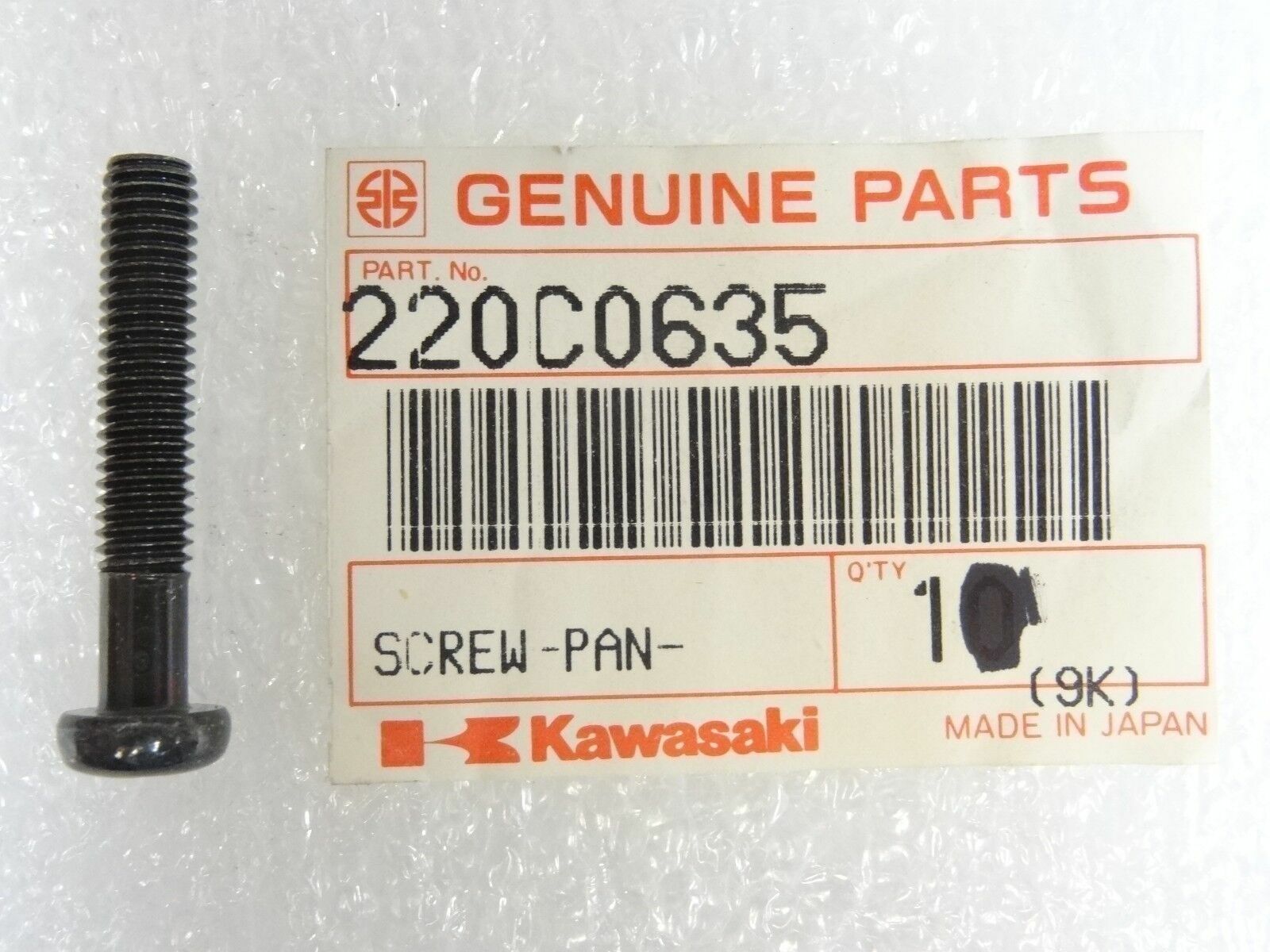 Kawasaki NOS NEW 220C0635 Screw 6x35 H1 S1 S3 EX F7 F9 KD KE KH KS KX KZ KLF KLT