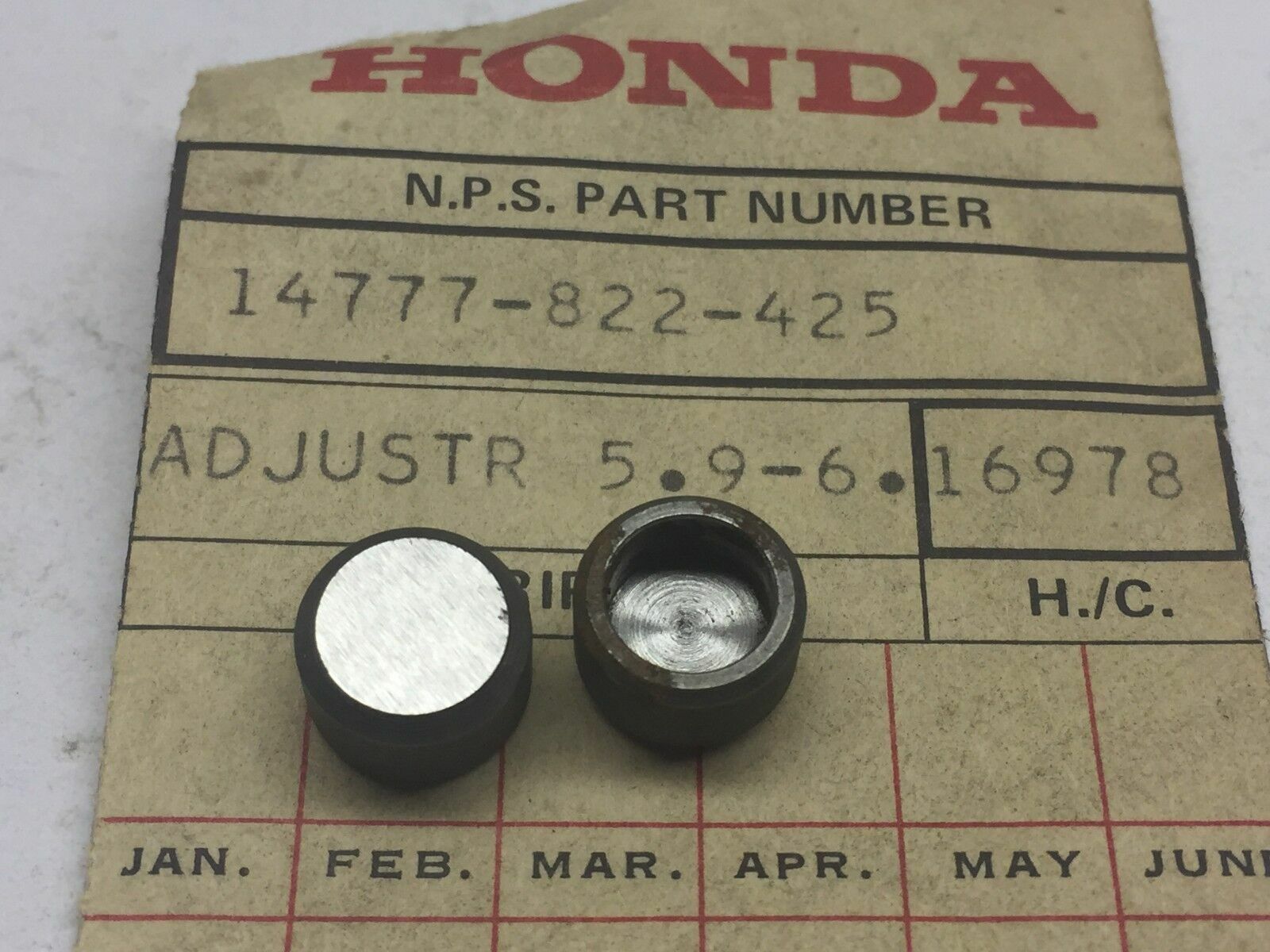 NOS Honda 5.9/6.0 G42 Lawn Mower Tappet CLEARANCE ADJUSTER 14777-822-425 QTY-2