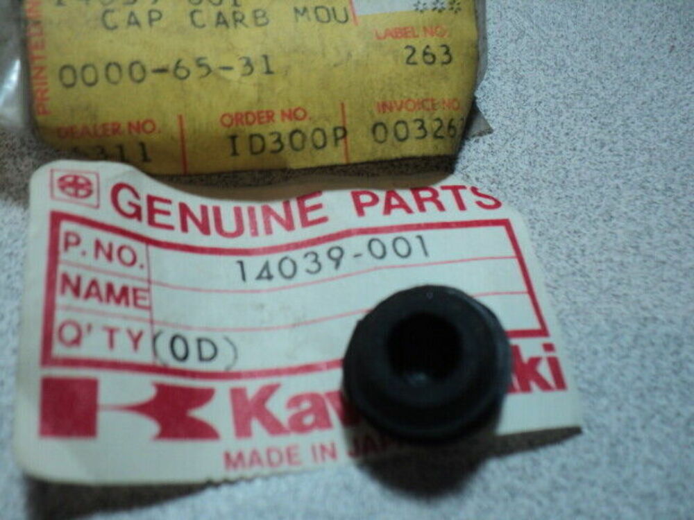 1967-99 KAWASAKI A1 A7 C2 F3 F4 F5 F7 F8 CAP CARB MOUNT HOLE NOS OEM 14039-001