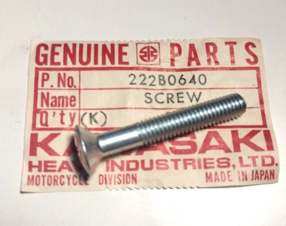 KAWASAKI A1 A7 SS AVENGER SAMURAI 1966-1971 ENGINE COVER SCREW NOS OEM 222B0640