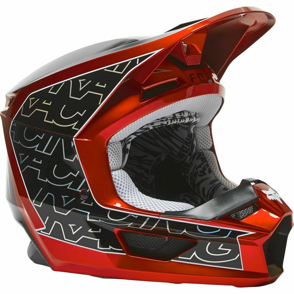 New Fox V1 Peril Motocross Helmet Florescent Red Size M 27993-110-M OPEN BOX