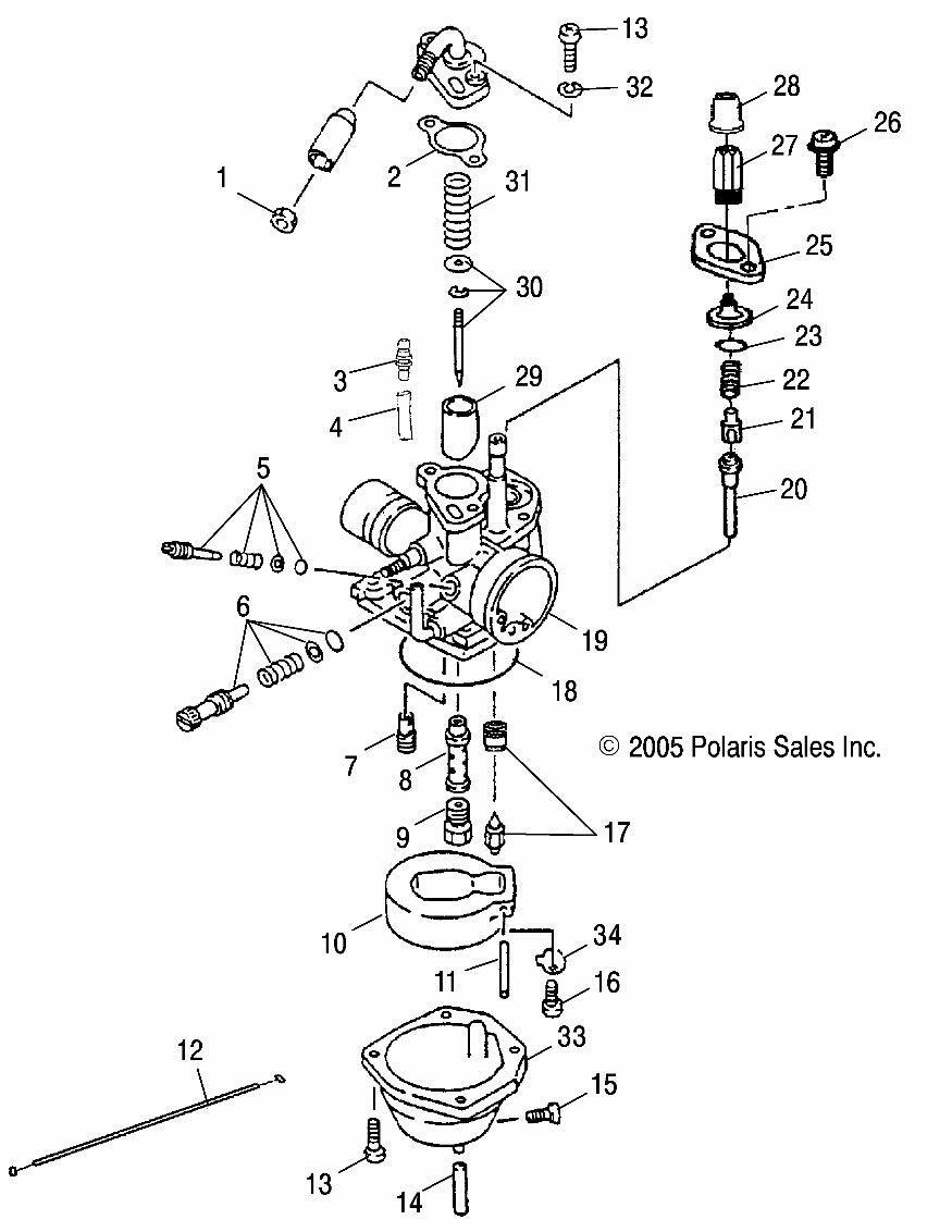 2001-2014 Polaris ATV Pilot Jet Carburetor Sportsman Predator OEM