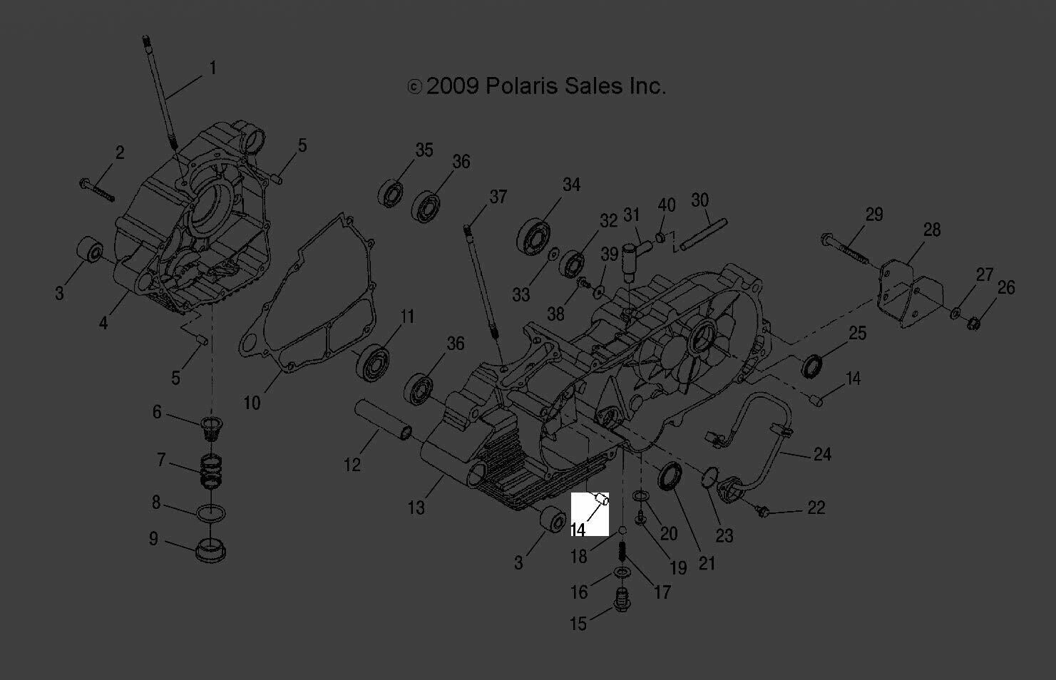 Polaris RZR Dowel Pin, Genuine OEM Part 0450142, Qty 1