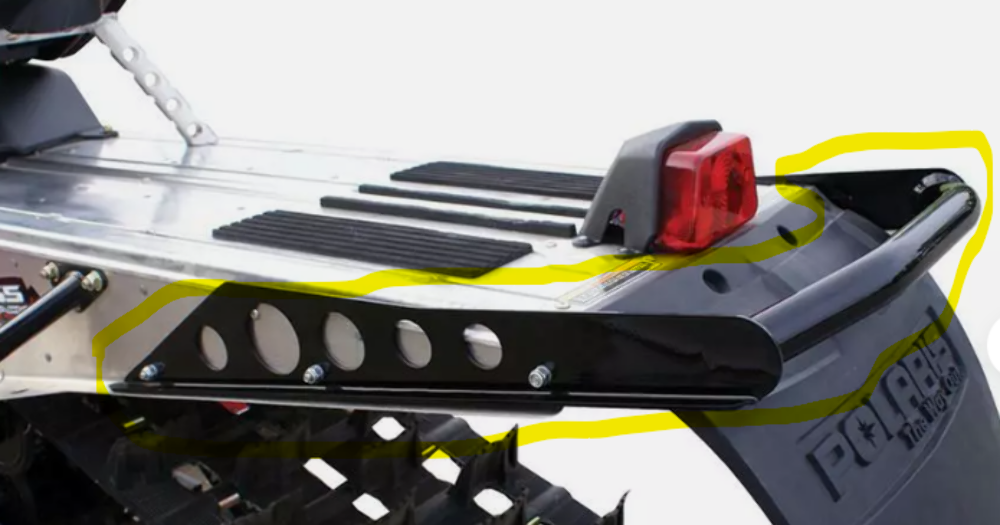 Rear Bumper - Ski-Doo Rev XP / XM 2008-2016 - 163" Long Track - Black SDRB275-BK