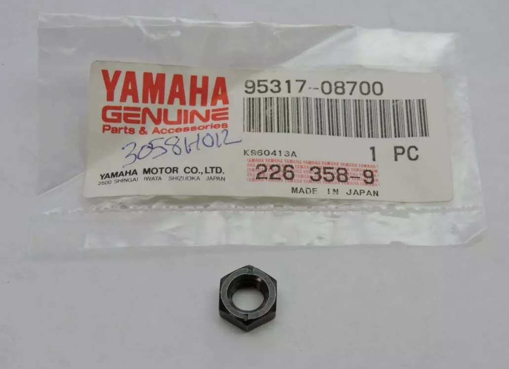 95317-08700 NOS Yamaha Nut FJR1300 FZR600 R RT100 J XV1100 J XV535 G YZ80