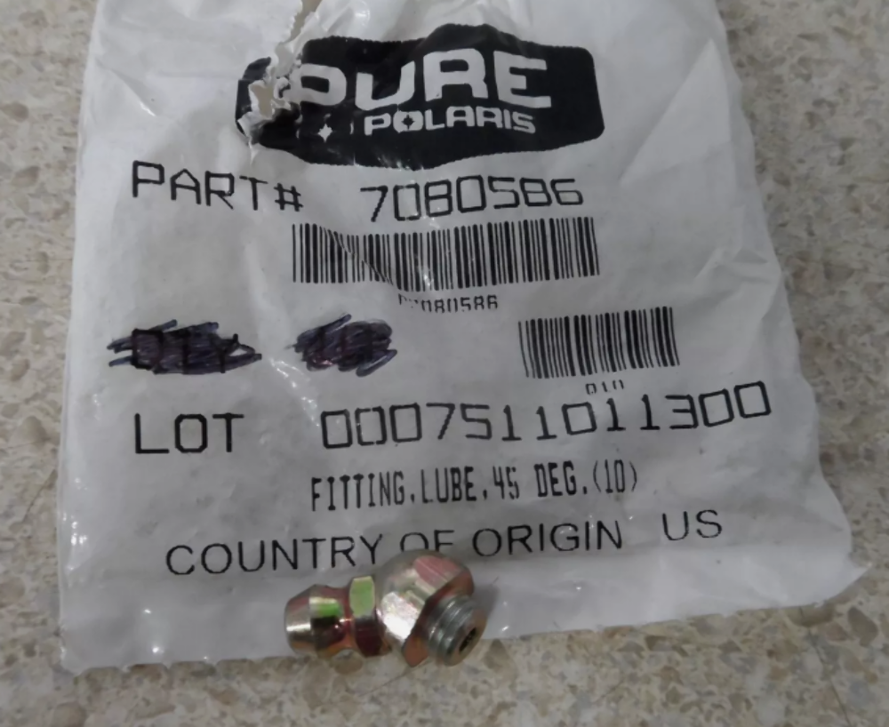 NOS POLARIS 7080586 OIL LUBE FITTING 300 400L SPORTSMAN SCRAMBLER MAGNUM