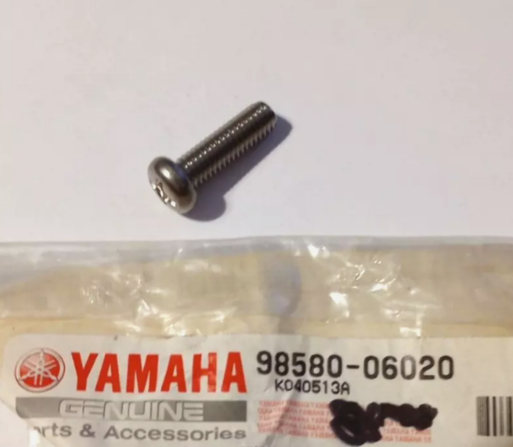 Yamaha XC125, SR185, YTM200 Pan Head Screw NOS 98580-06020