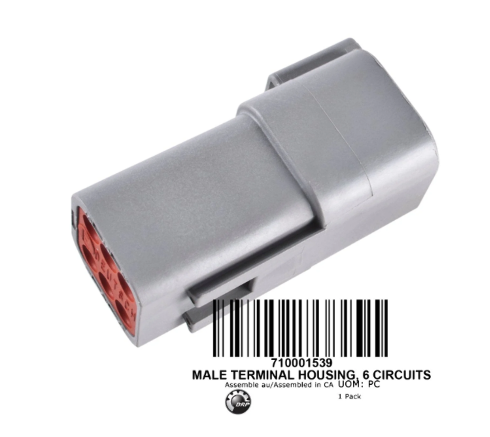 Can-Am Male Terminal Housing 6 Circuits 710001539 New Oem