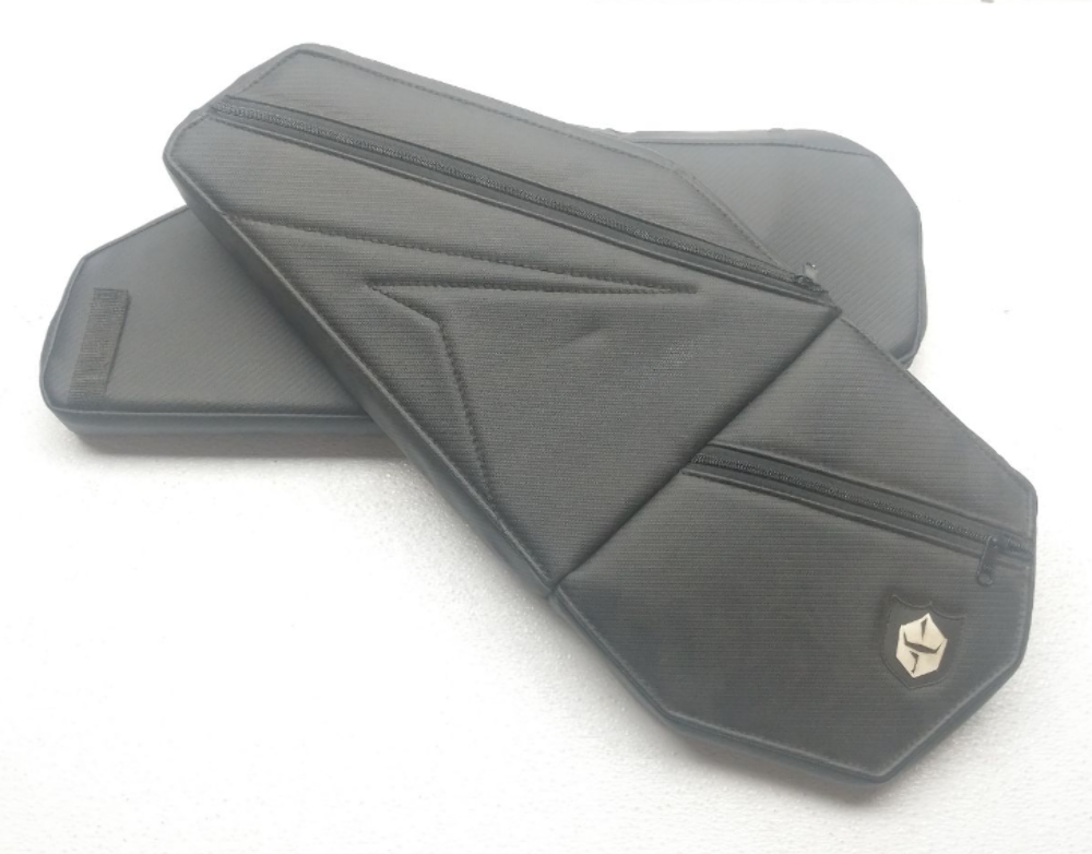 POLARIS OEM RZR PRO / TURBO BLK R REAR DOOR KNEE PADS WITH STORAGE P199Y320BL