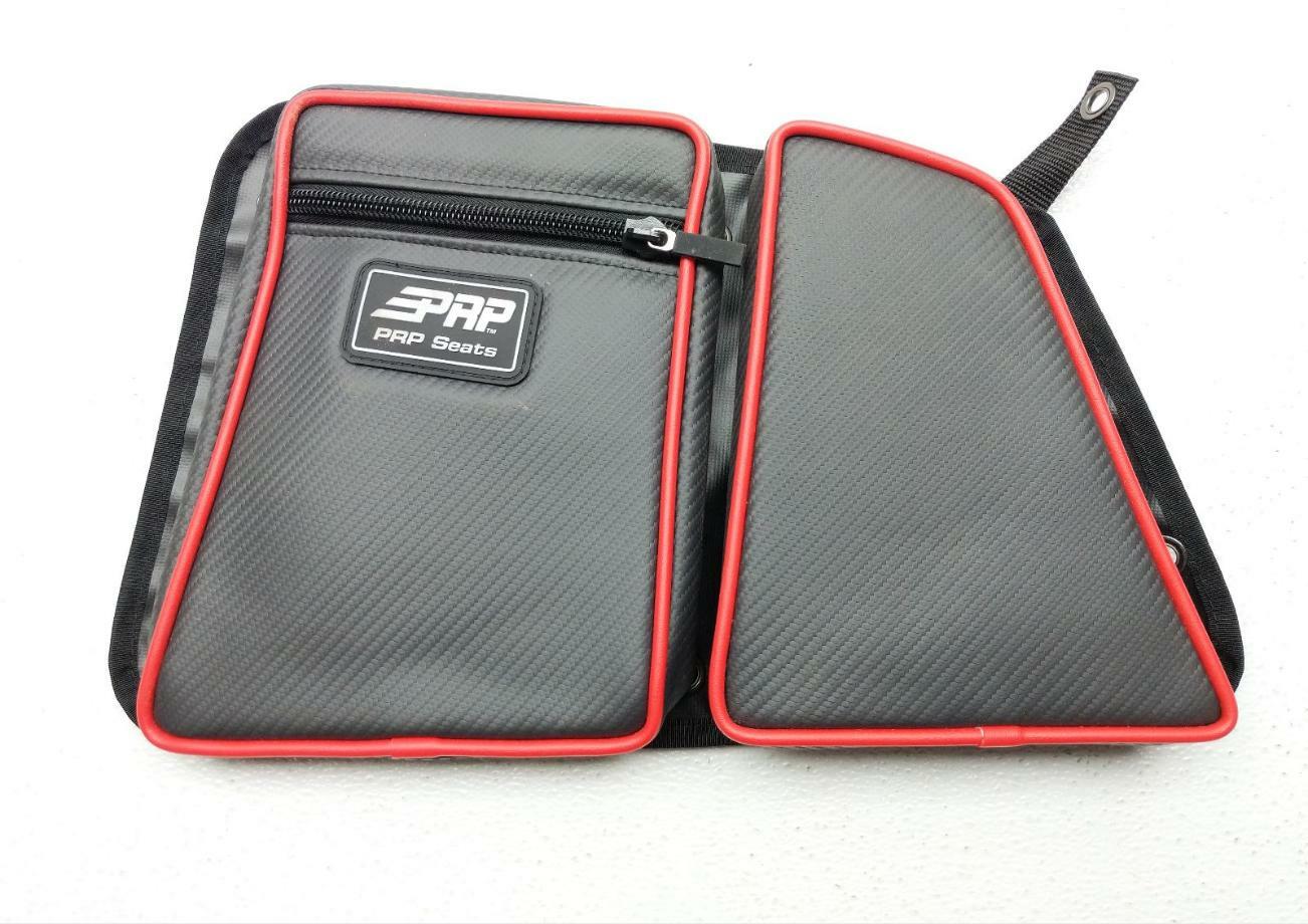 Rear Door Bag Knee Pad Polaris RZR Driver Side Red E40-214B