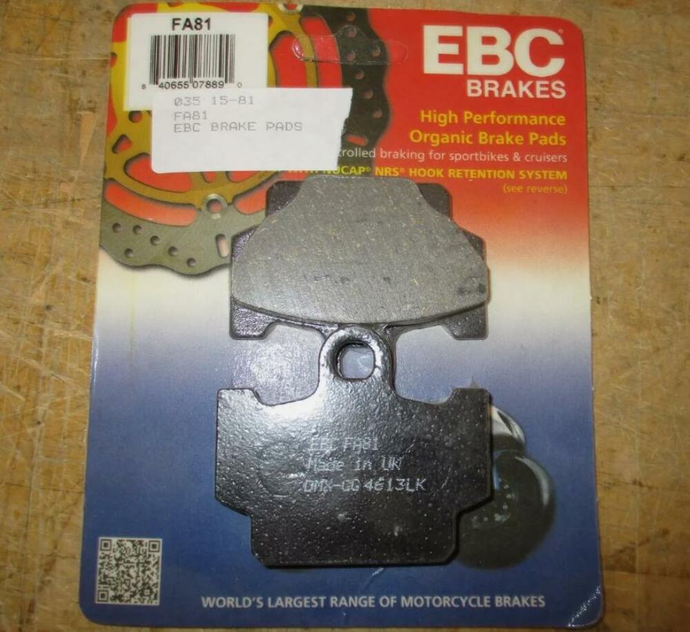 NEW EBC BRAKES HIGH PERFORMANCE ORGANIC BRAKE PADS FA81 15-81