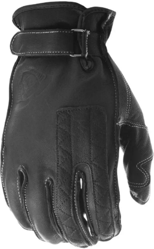 HIGHWAY 21 PITT LEATHER GLOVES, BLACK, MEDIUM 489-0025M