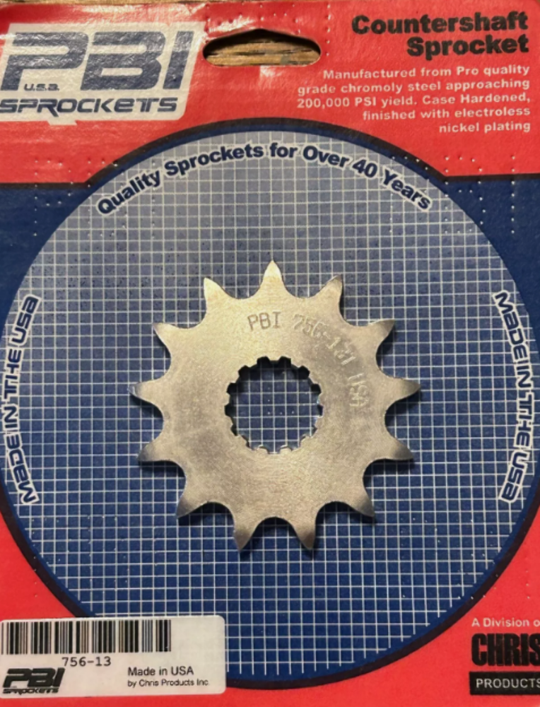 PBI New Front Sprocket 756-13 C/S 13T 13 Kawasaki Yamaha KX250 TZ250 YZ250 RS25
