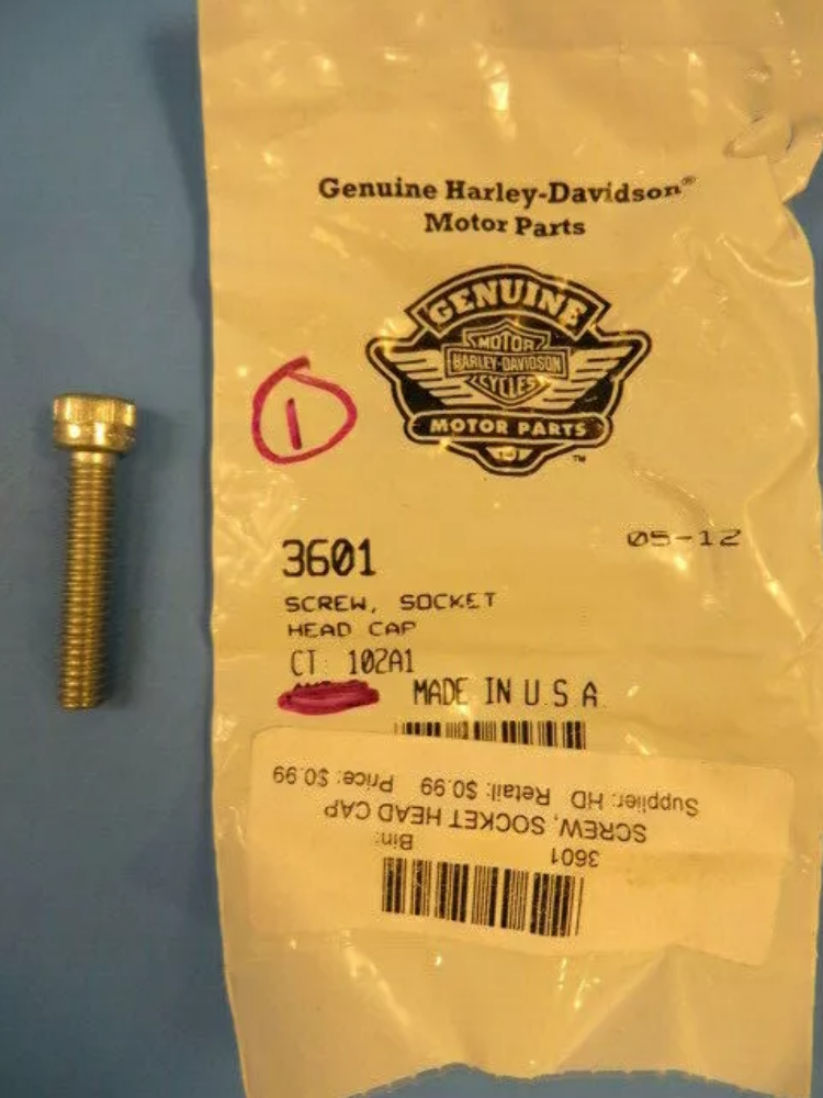 Harley Davidson NEW 3601 SOCKET HEAD SCREW QTY 2
