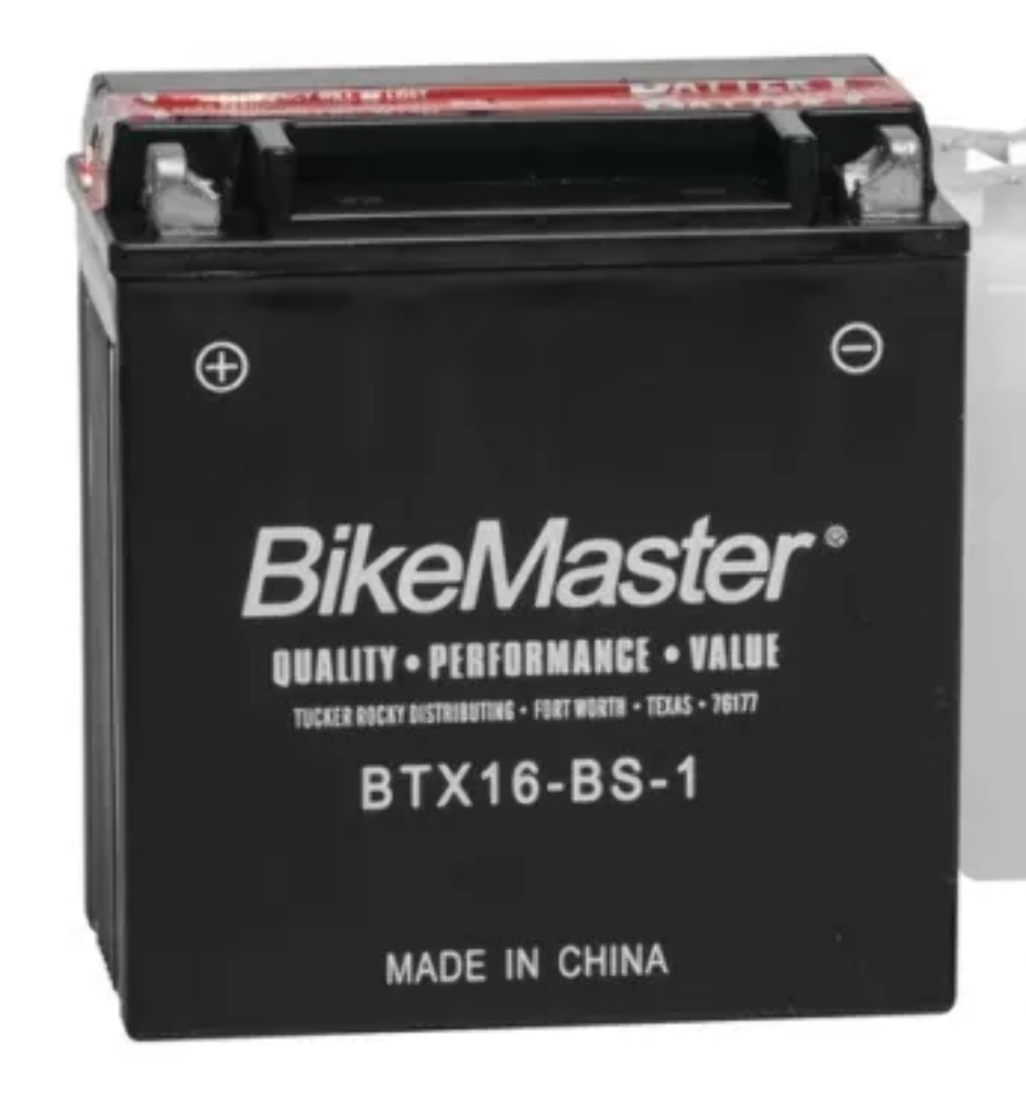 BikeMaster Maintenance Free Battery BTX16-BS #BTX16-BS-1