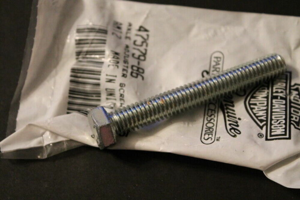 NOS OEM Harley Davidson Axle Adjuster Screw P/N 47579-00 QTY3