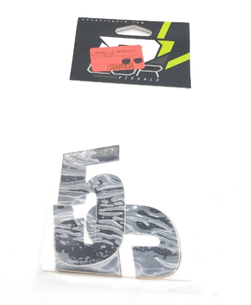 D-COR Visuals 862-245 Black Number 5, 4" QTY-3