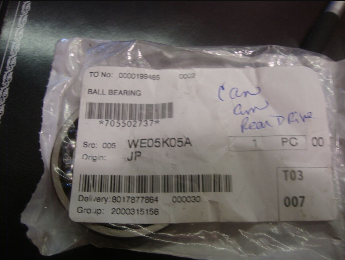 Can-Am BEARING REAR DRIVE 705502737 New OEM