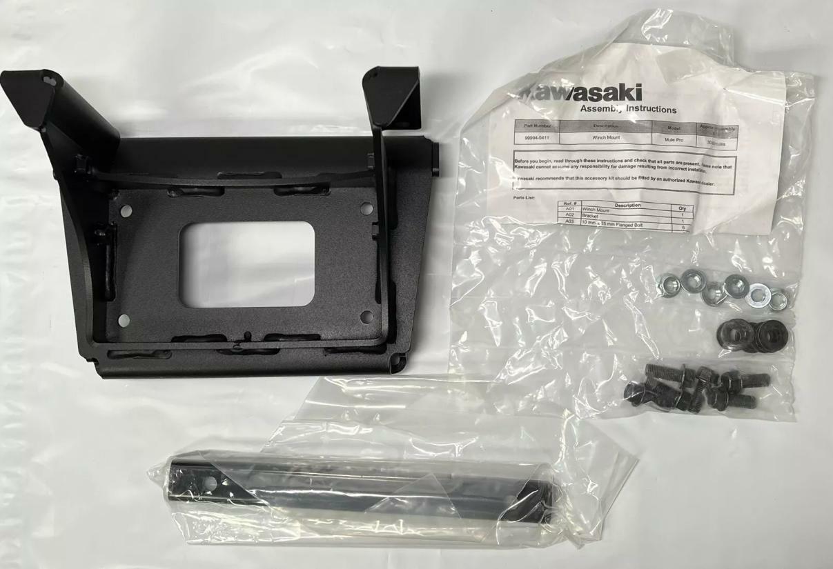 KAWASAKI NEW OEM WINCH MOUNT 15-23 MULE PRO DX/FXT 99994-0411