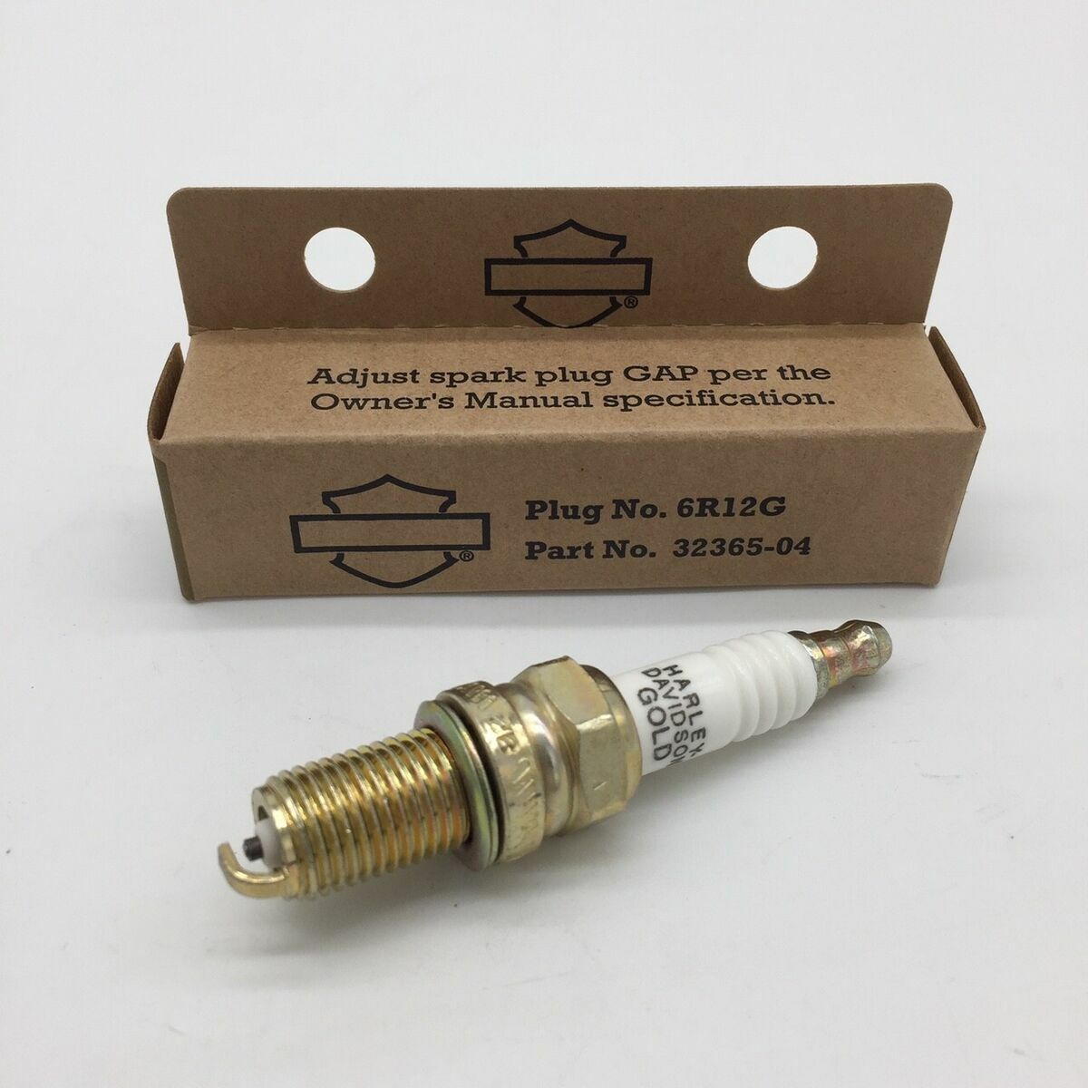 Harley Davidson Gold Spark Plug 6R12G 32365-04 OEM Twin Cam