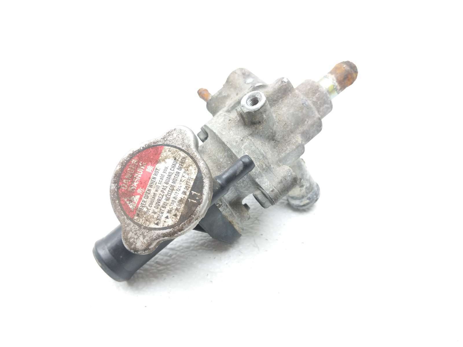 06 Honda VTX1800 C2 Thermostat Housing w/ Radiator Fill Cap Lid