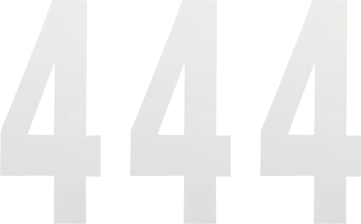 Factory Effex 8" White Standard Number 4 Decals (02-4484) QTY-3 134484