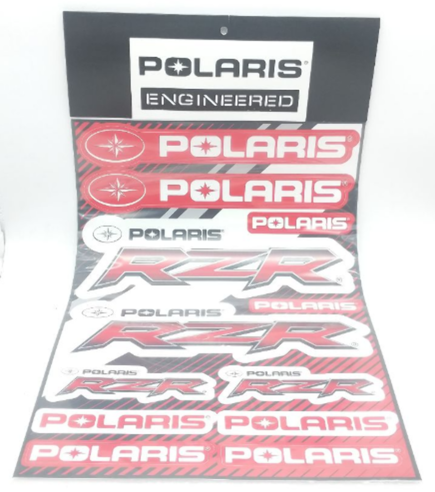POLARIS OEM POLARIS RZR STICKER SHEET RED 2866262