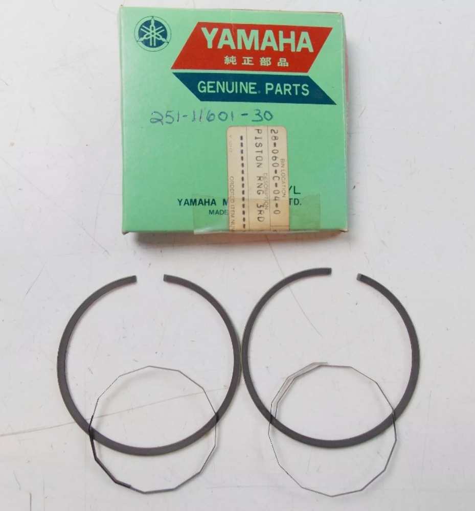 NOS YAMAHA 1969-1971 PISTON RING SET 3RD O/S 0.75 CT1 AT1 ATM1 251-11601-30